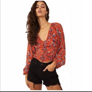 NWT Free People New Final Rose Blouse